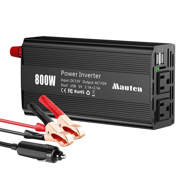 Modified Sine Wave Inverter 800W DC to 交流 Power Inverter with 交流 电源插座和 USB 快速充电端口