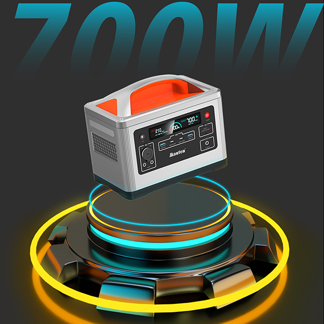 新能源太阳能 UPS 220V便携式多功能电源700W 500Wh 磷酸铁锂 纯正弦波电池茂腾