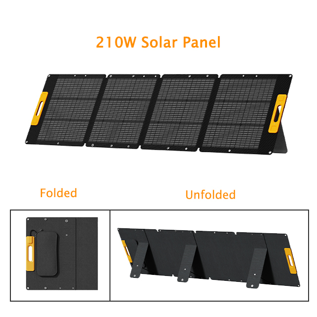 210W 便携式 太阳能 电站发电机面板，可折叠 太阳能 电池 太阳能 充电器，带 MC-4 高效电池充电器